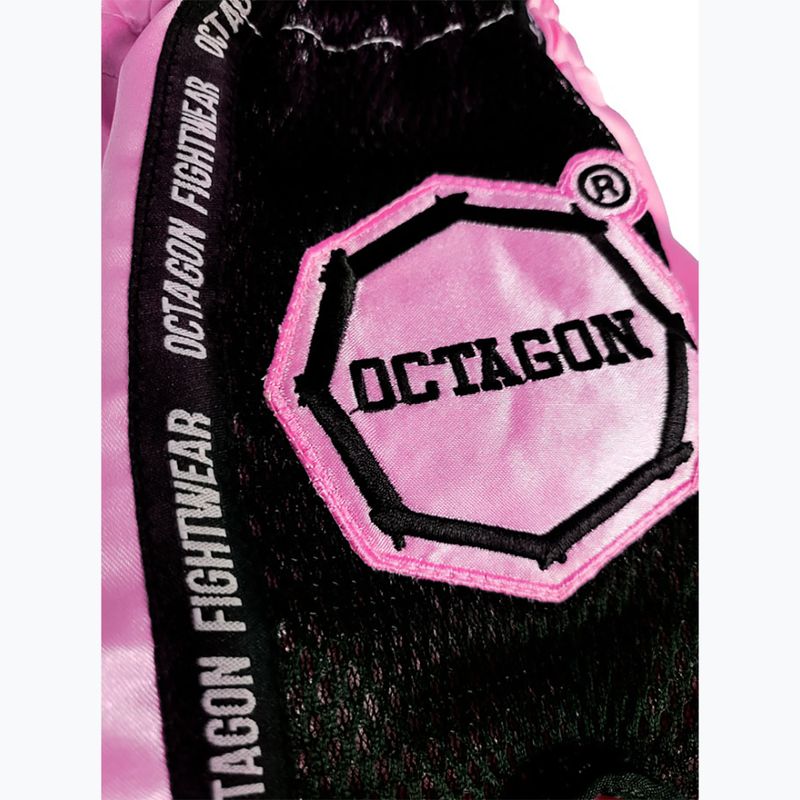 Pantaloncini da allenamento Octagon Muay Thai da uomo rosa 4