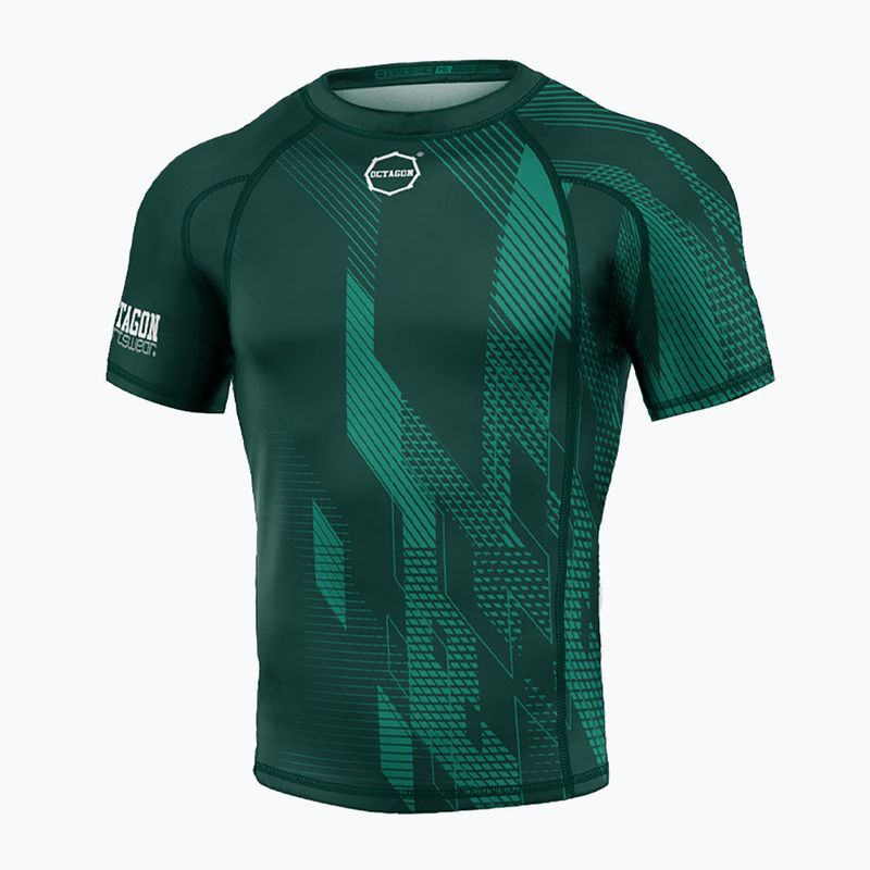 Rashguard Octagon Diamond Premium da uomo verde scuro