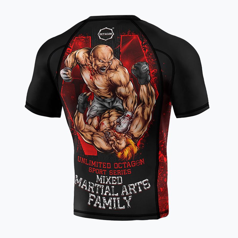 Rashguard Octagon Premium MMA Family nero/multicolore da uomo 2