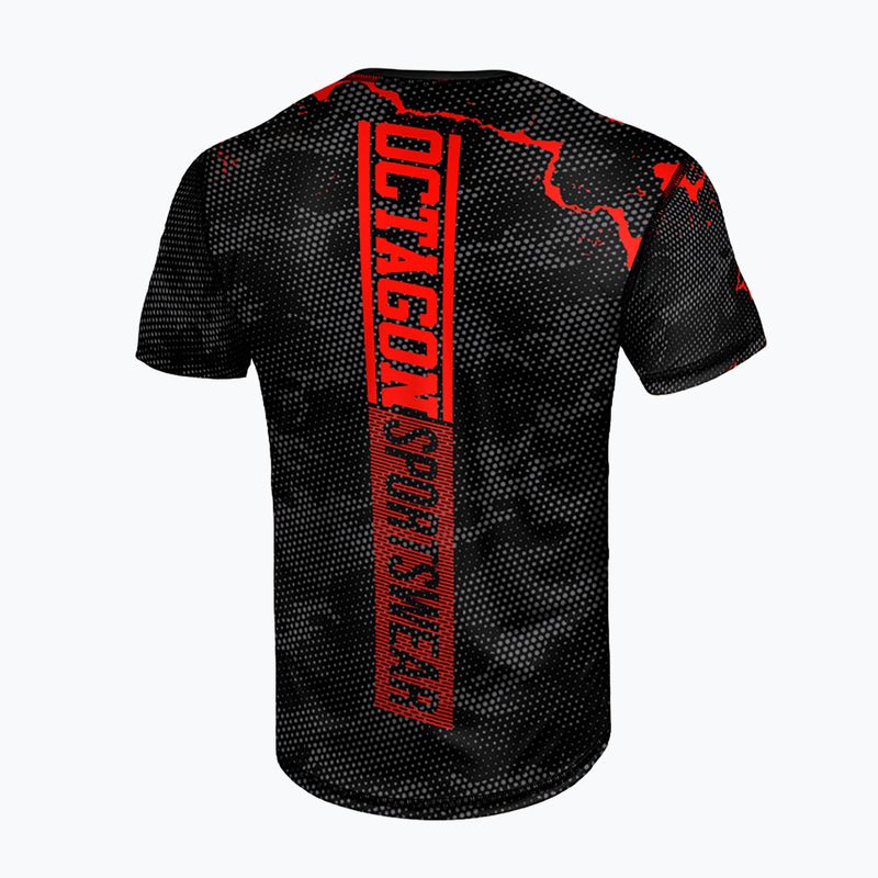 Maglietta da allenamento da uomo Octagon Marble camo rosso 2