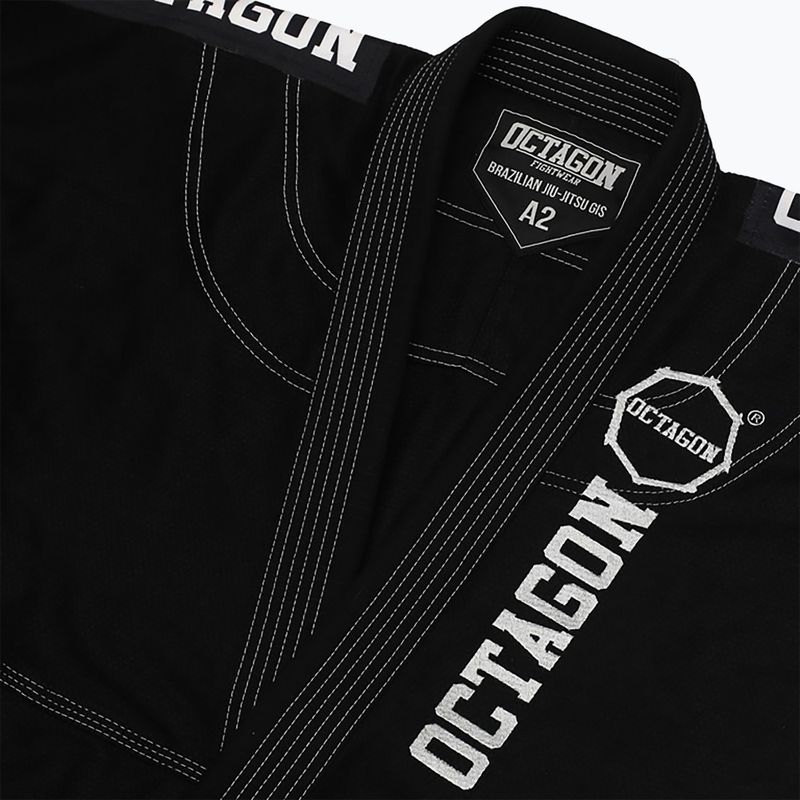 GI per la cuffia da uomo da jiu-jitsu brasiliano Octagon Caption nero/bianco 7