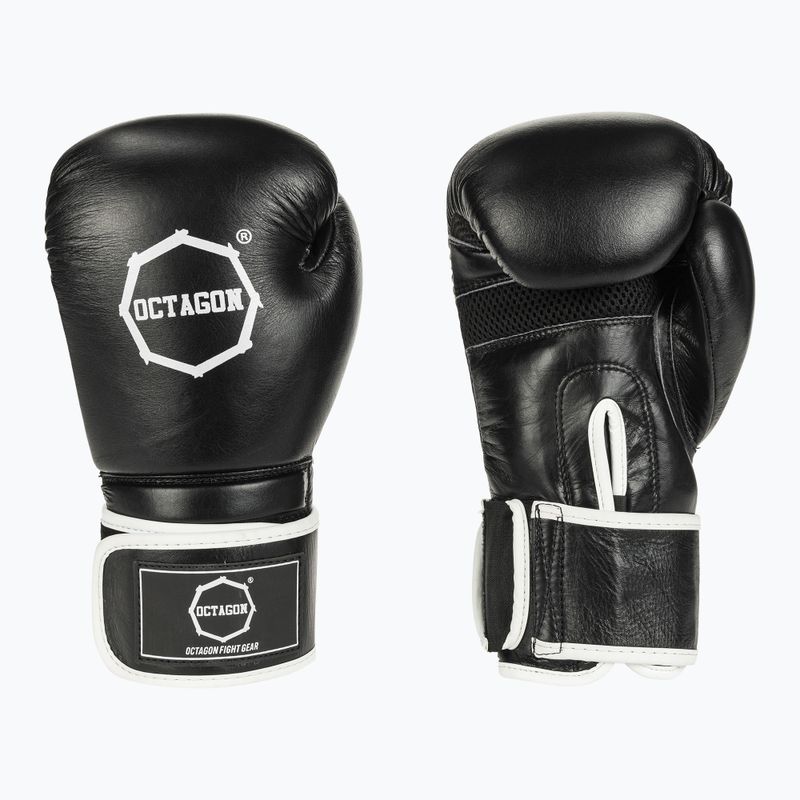 Guantoni da boxe Octagon Agat bianco/nero 3