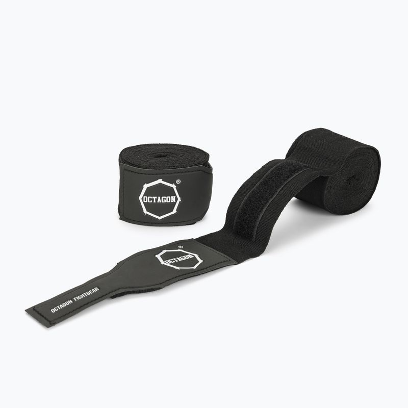Octagon Fightgear Supreme Bende da boxe stampate 5m nero