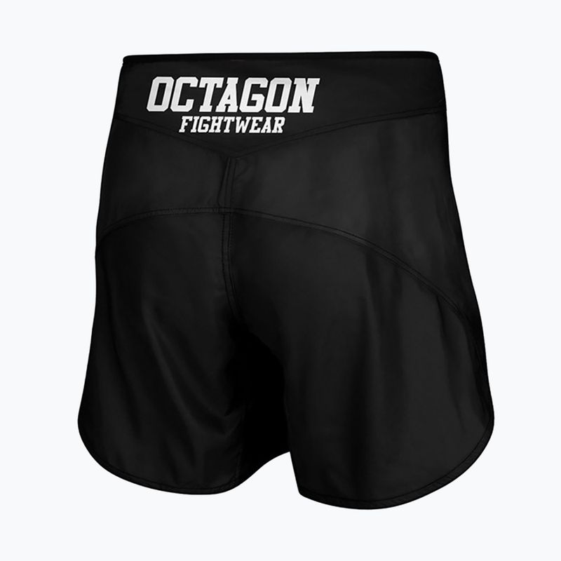 Pantaloncini da allenamento MMA da uomo Octagon Fight Wear nero/bianco 2