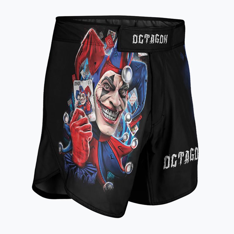 Pantaloncini da allenamento Octagon Joker MMA da uomo nero/multicolore 3