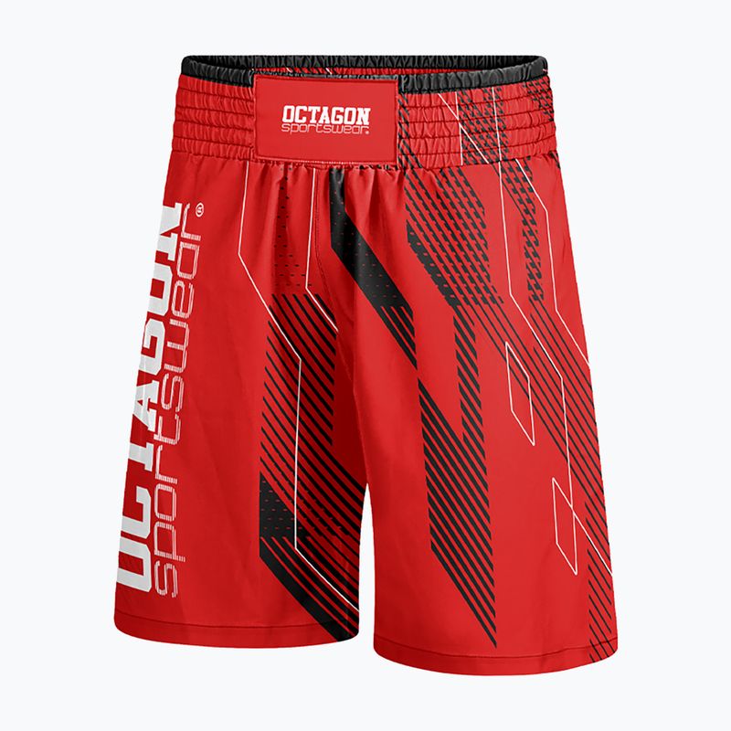 Boxer da uomo Octagon Diamond rosso