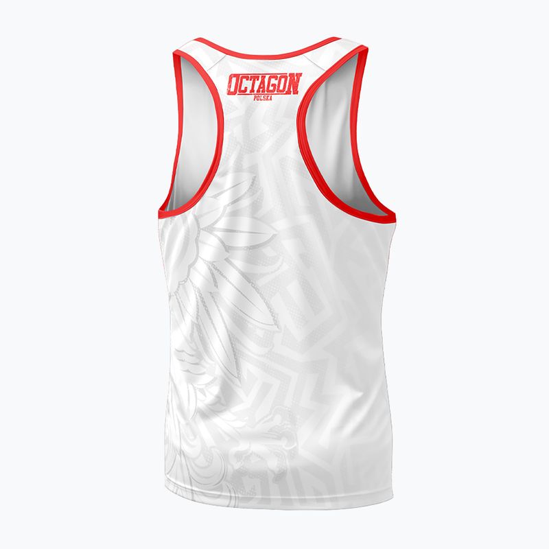 Canotta Octagon da uomo Rosso e bianco 2
