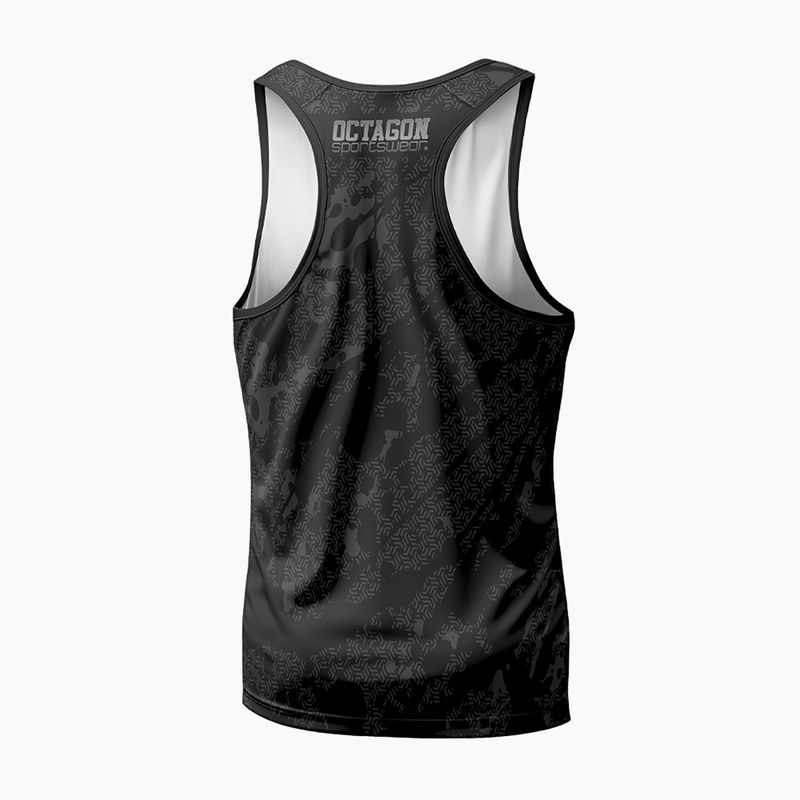 Canotta Octagon Geo Grunge nera da uomo 2