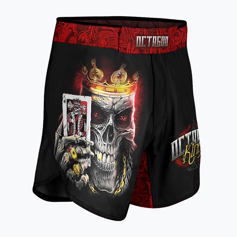Pantaloncini da allenamento Octagon King 2 MMA da uomo nero/multicolore 3
