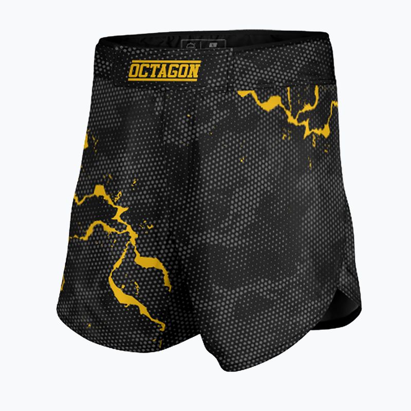 Pantaloncini da allenamento da uomo Octagon Marble Camo MMA giallo camo 3