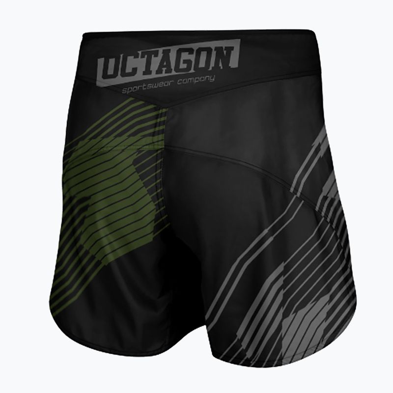 Pantaloncini da allenamento Octagon Broken Line MMA da uomo, nero 2