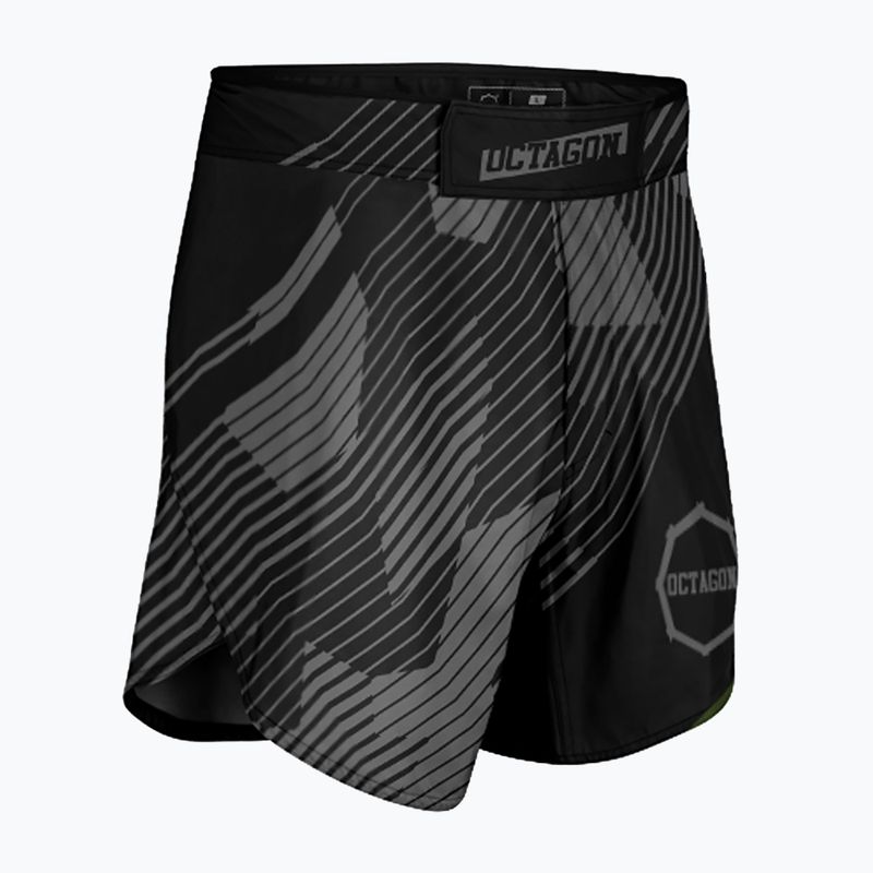 Pantaloncini da allenamento Octagon Broken Line MMA da uomo, nero 3