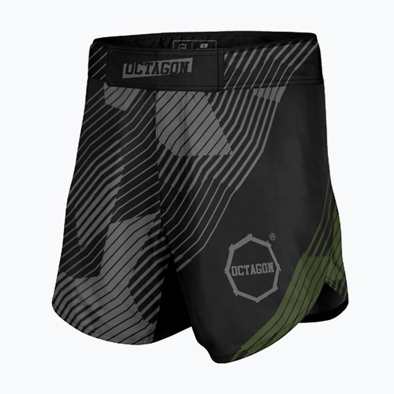 Pantaloncini da allenamento Octagon Broken Line MMA da uomo, nero 4