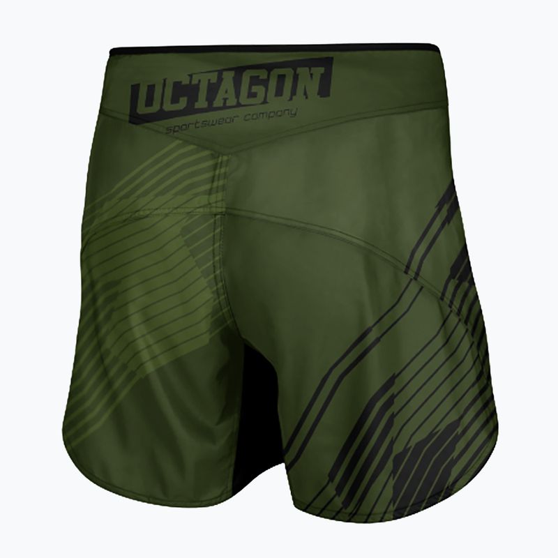 Pantaloncini da allenamento Octagon Broken Line MMA da uomo oliva 2