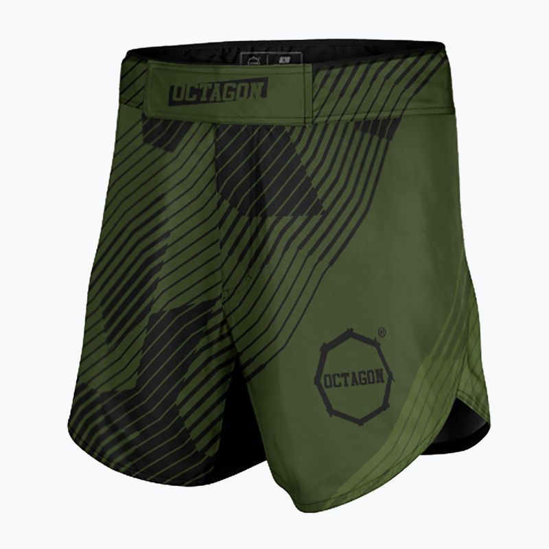 Pantaloncini da allenamento Octagon Broken Line MMA da uomo oliva 3