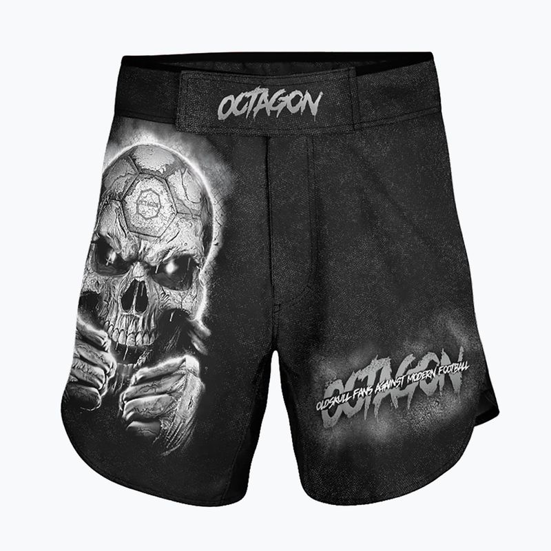 Pantaloncini da allenamento MMA da uomo Octagon Oldskull Fans nero/multicolore