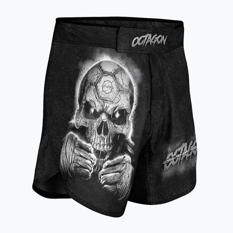 Pantaloncini da allenamento MMA da uomo Octagon Oldskull Fans nero/multicolore 3