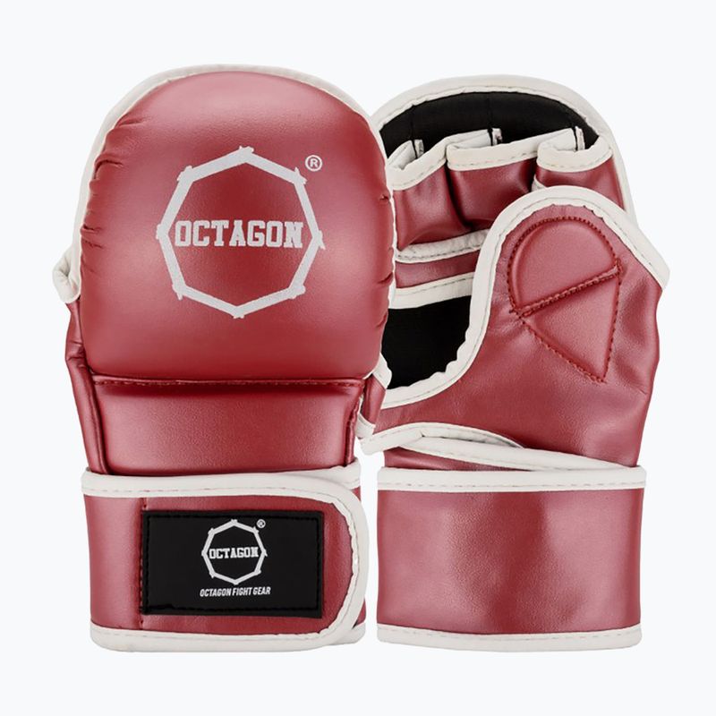 Guanti da grappling Octagon Metallic MMA rossi