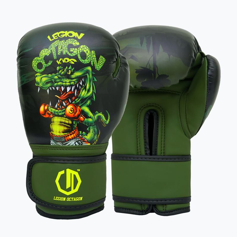 Guantoni da boxe Octagon Legion Crocodile green/multicolour