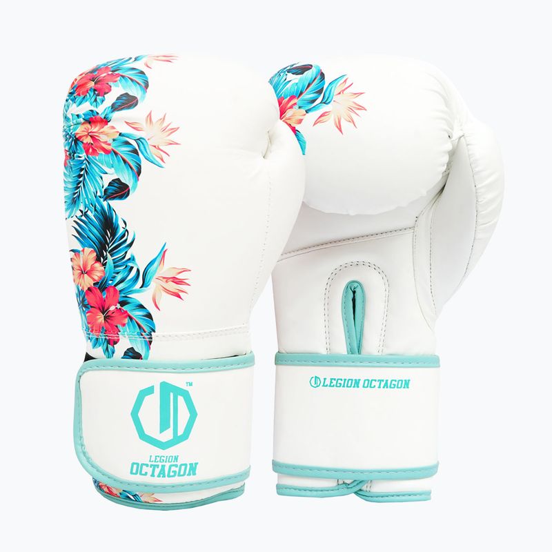 Guantoni da boxe Octagon Legion Flower white/sea green