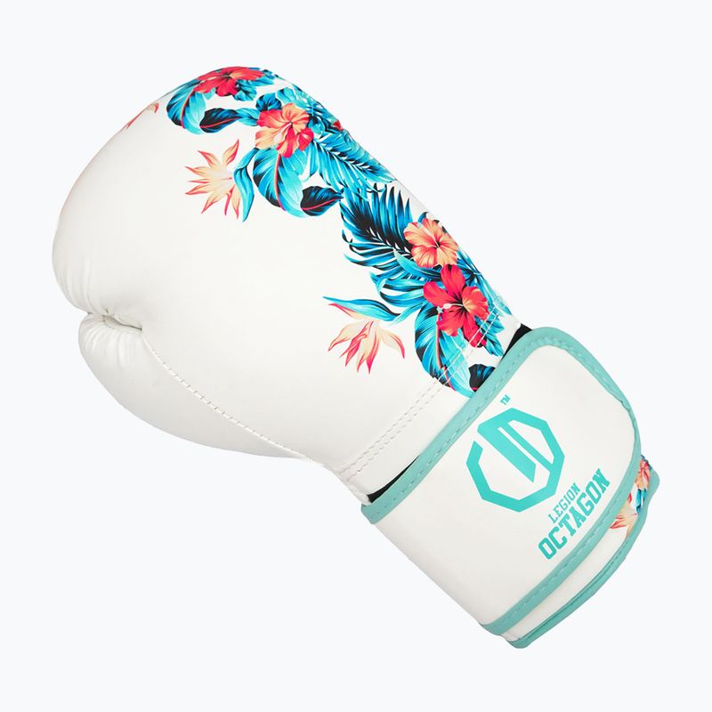 Guantoni da boxe Octagon Legion Flower white/sea green 2