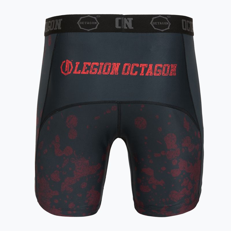 Pantaloni da allenamento uomo Octagon Legion Grunge nero/rosso 2