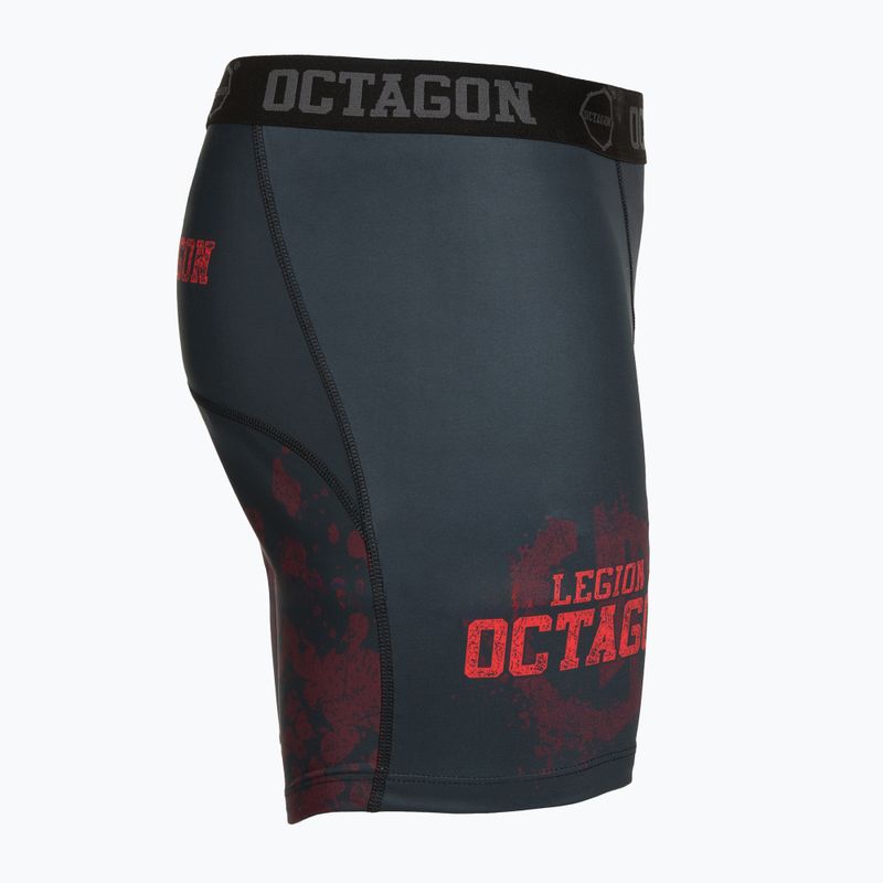 Pantaloni da allenamento uomo Octagon Legion Grunge nero/rosso 3