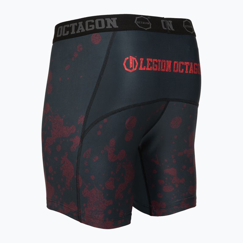 Pantaloni da allenamento uomo Octagon Legion Grunge nero/rosso 4