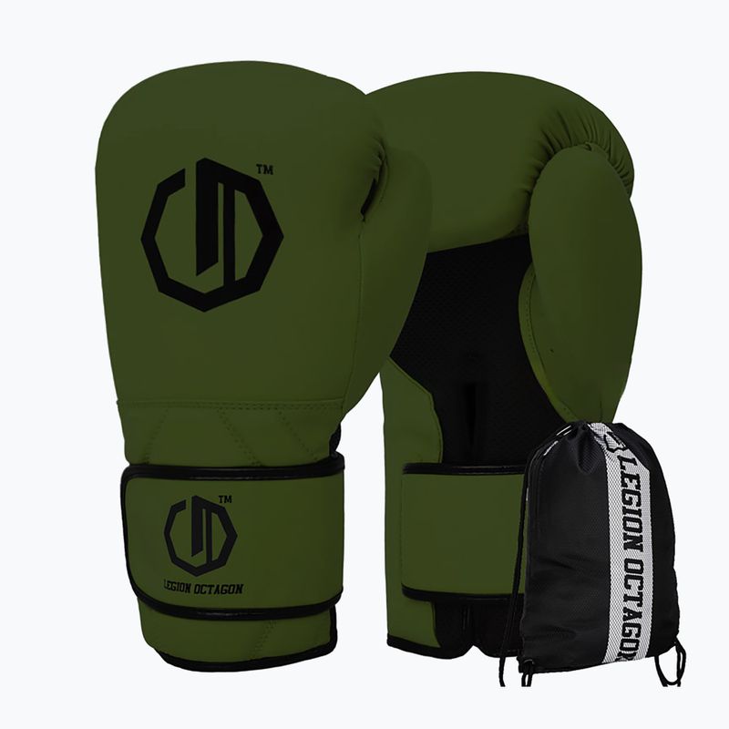 Guantoni da boxe Octagon Legion Enforcer + dark green bag