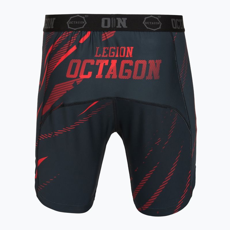 Pantaloncini da allenamento uomo Octagon Legion Escape black/red 2