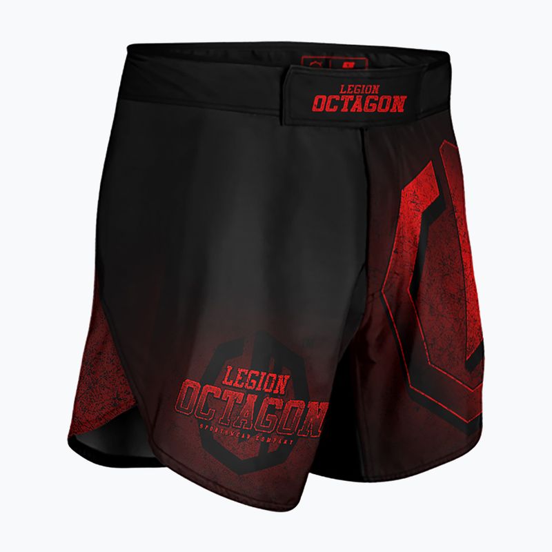Pantaloncini da allenamento uomo Octagon Legion Conquest black/red 3