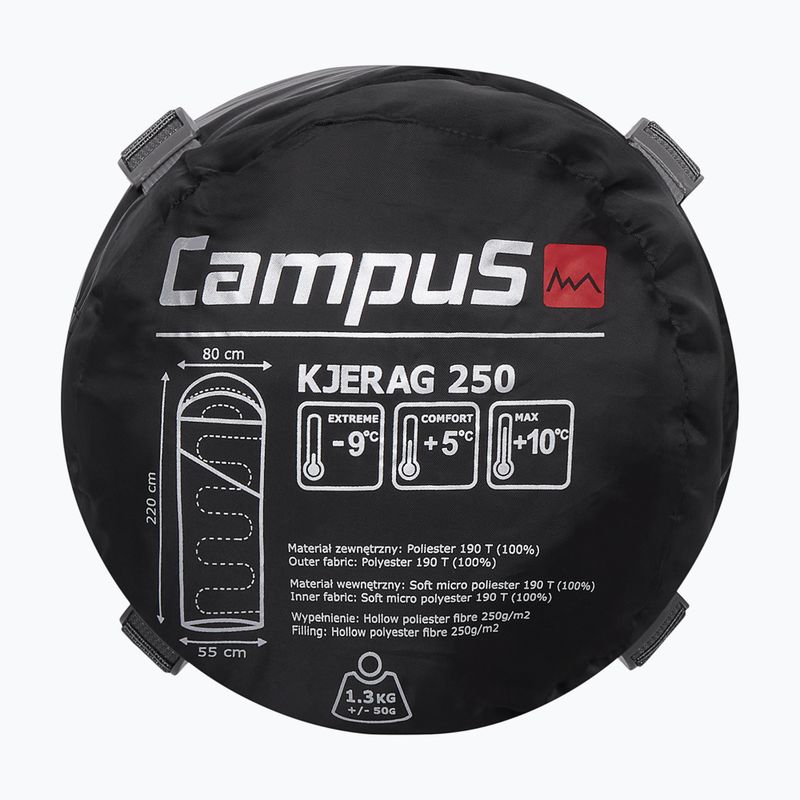 Sacco a pelo CampuS Kjerag 250 nero-grigio CUP702123404 8