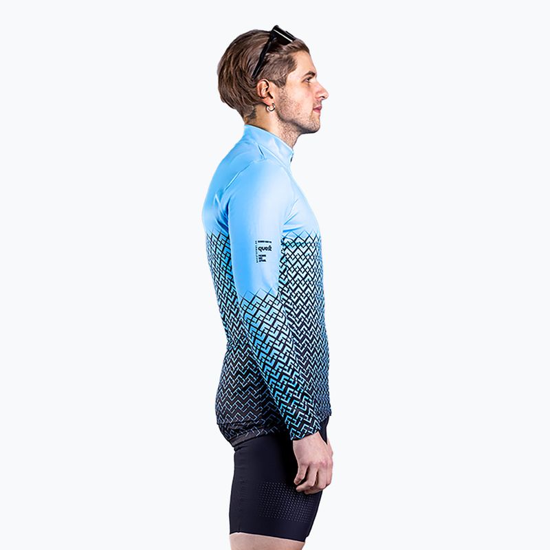 Felpa ciclismo uomo Quest Limone blu 2