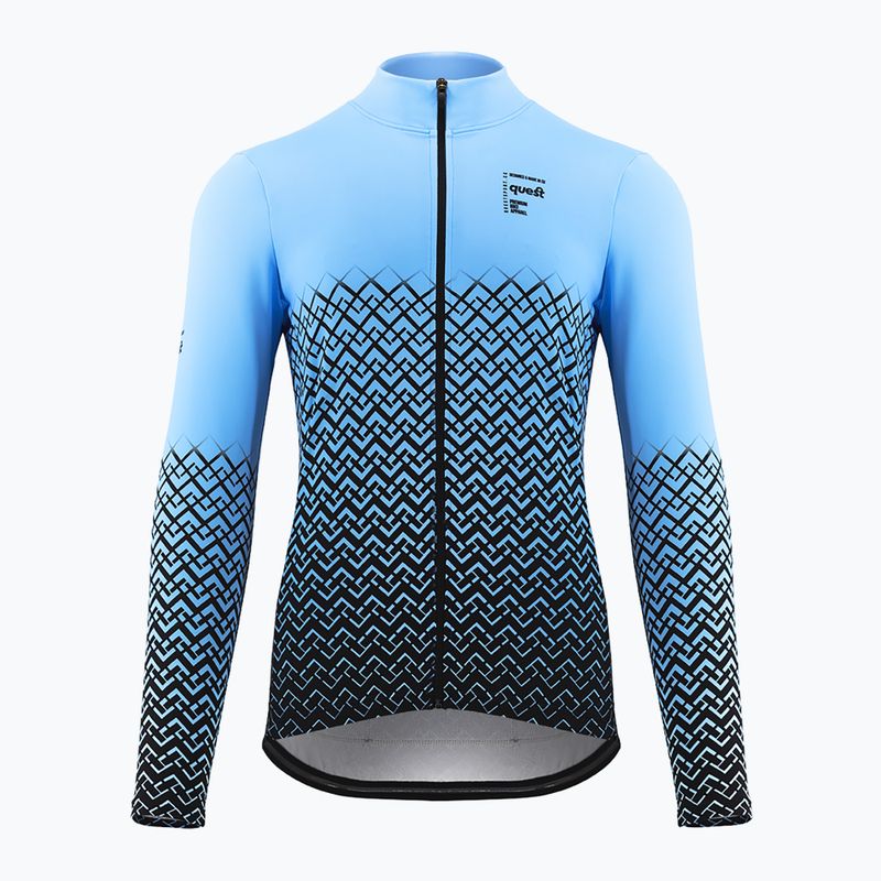 Felpa ciclismo uomo Quest Limone blu 3