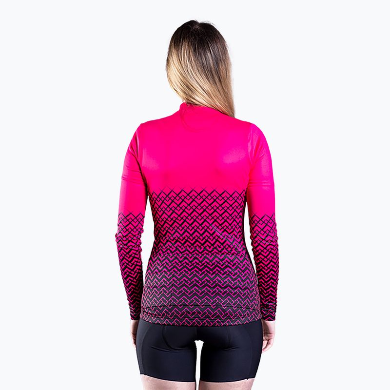 Felpa ciclismo donna Quest Limone magenta 2