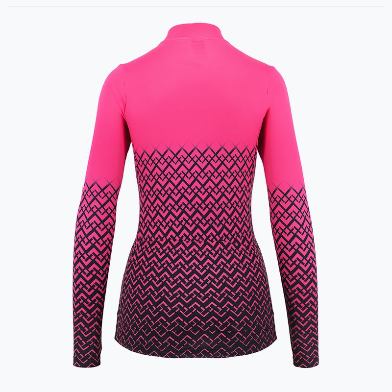 Felpa ciclismo donna Quest Limone magenta 4