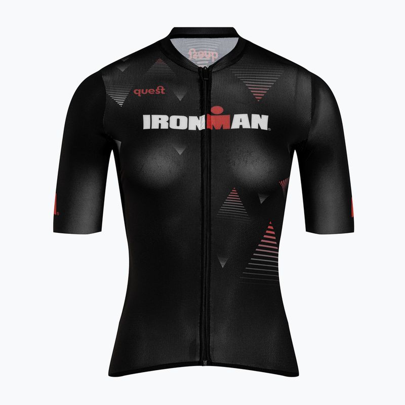 Maglia ciclismo da donna Quest Race Line France Iron Man nero