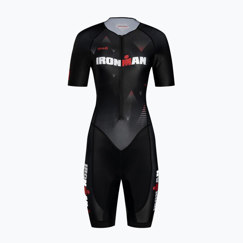 Tuta da triathlon da donna Quest Iron Man nero