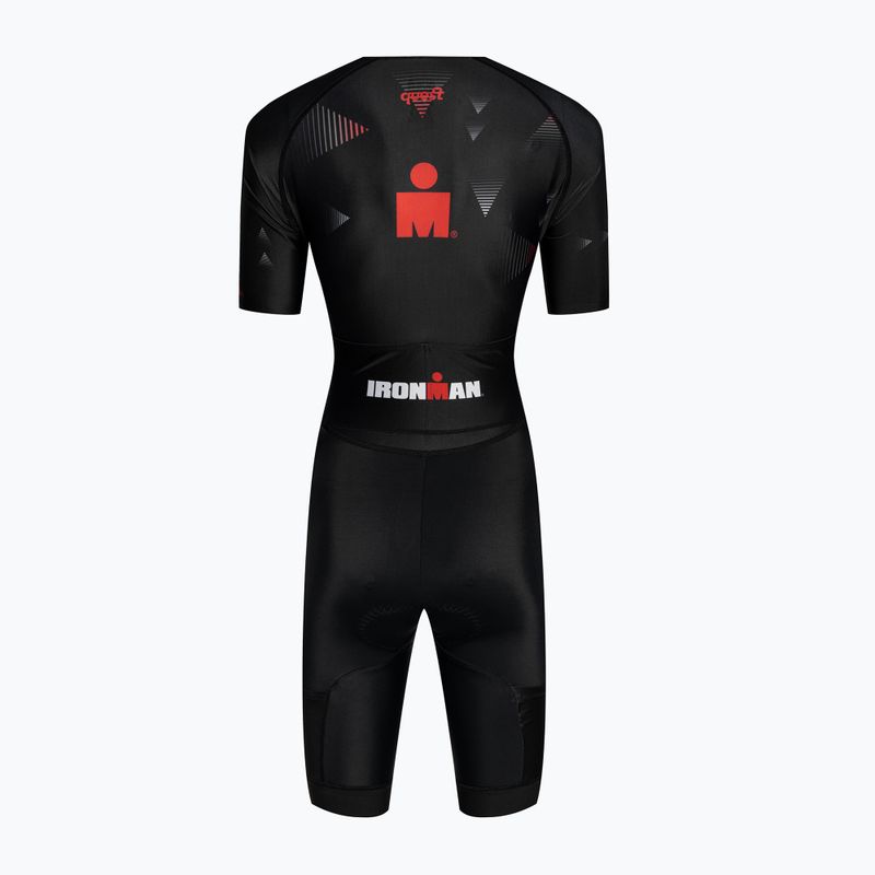 Tuta da triathlon da donna Quest Iron Man nero 2