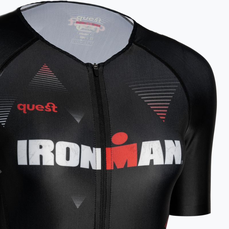 Tuta da triathlon da donna Quest Iron Man nero 3