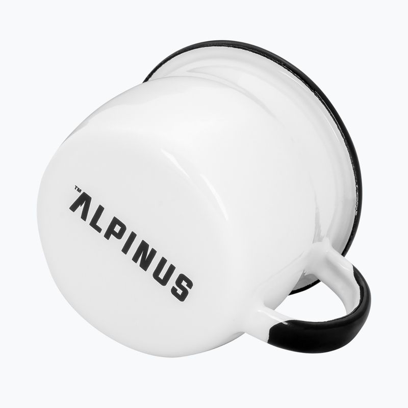 Tazza da viaggio Alpinus Enamelled White Lynx 3