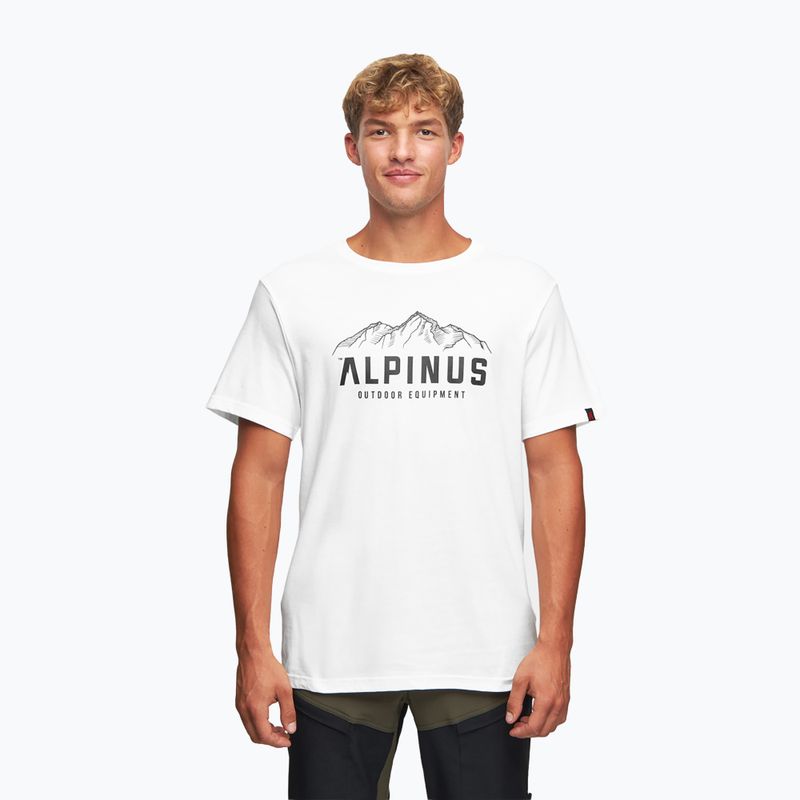Maglietta Alpinus Mountains da uomo, bianco