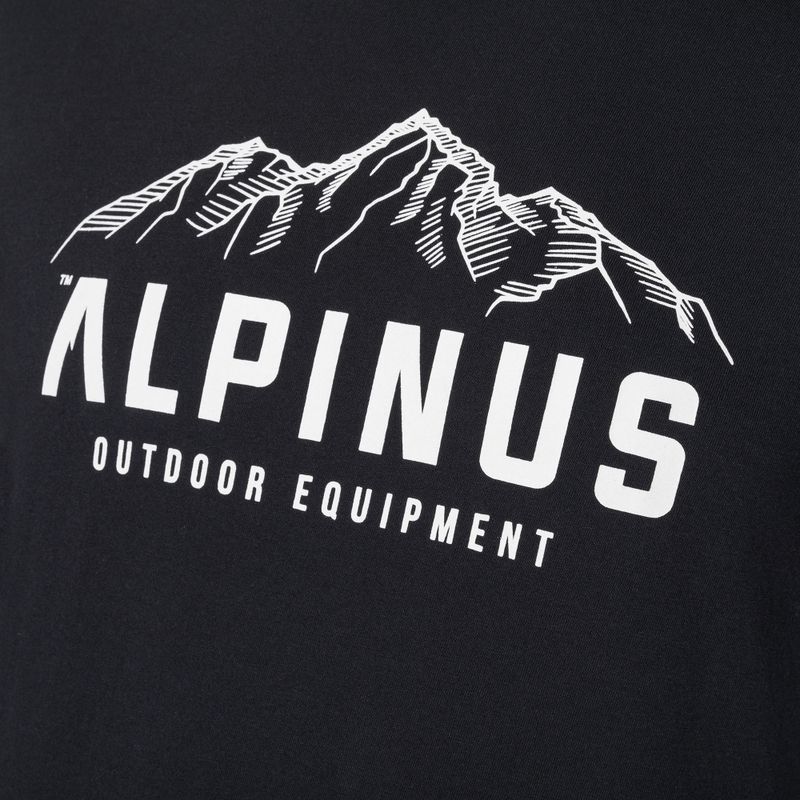 Maglietta Alpinus Mountains da uomo, nero 8