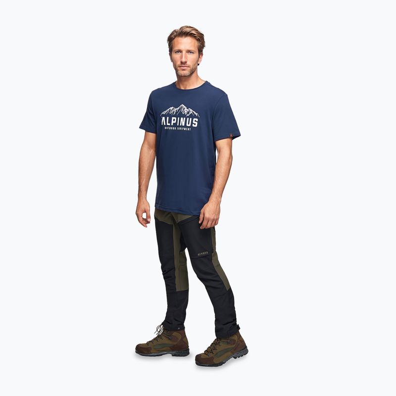 T-shirt Alpinus Mountains da uomo blu navy 2