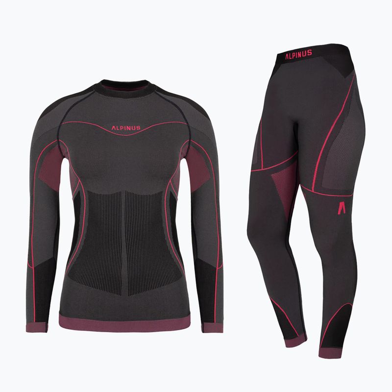 Set di biancheria intima termica da donna Alpinus Tactical Mora grafite/rosa 8