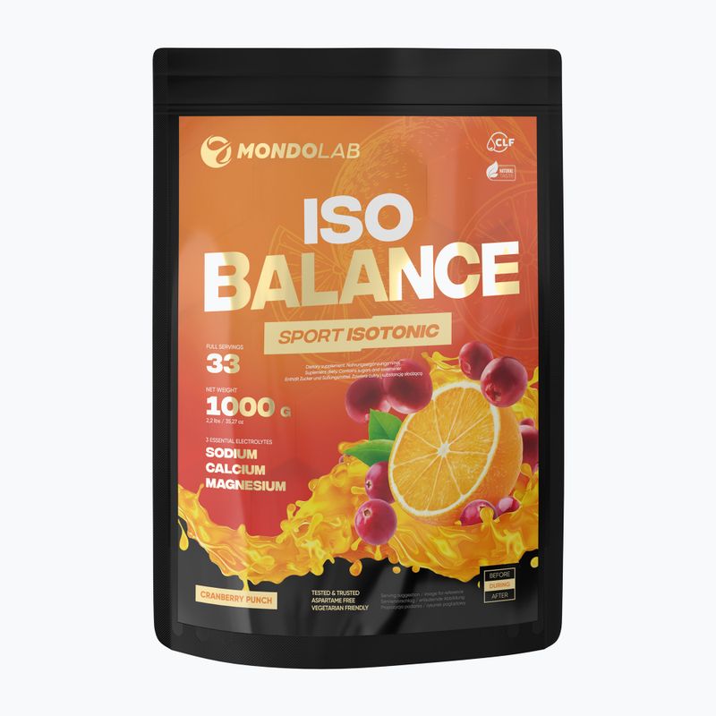 Bevanda isotonica MONDOLAB Balance Bitter Cranberry Punch 1000 g