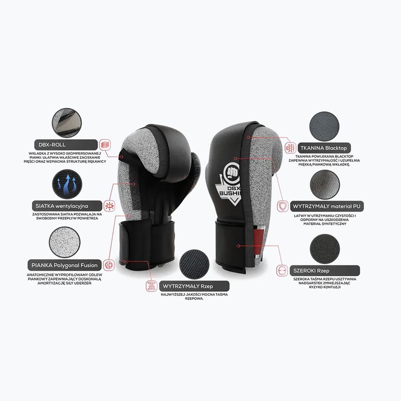 Guanti da boxe DBX BUSHIDO "HAWK Active Clima nero e oro B-2v17 8