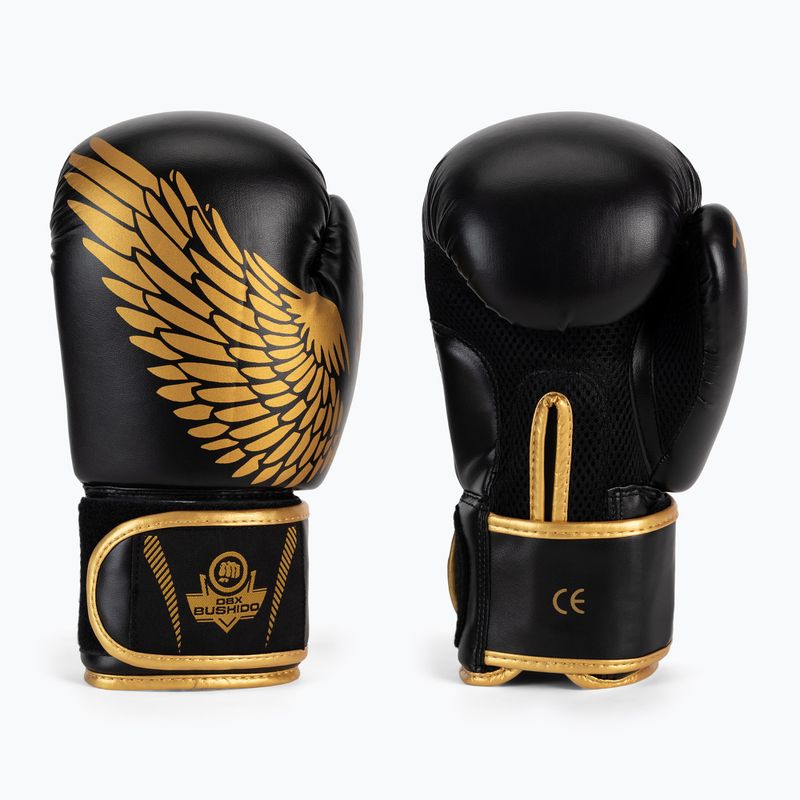 Guanti da boxe DBX BUSHIDO "HAWK Active Clima nero e oro B-2v17