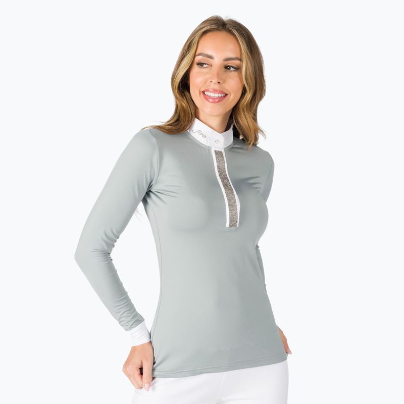 Camicia da competizione a maniche lunghe da donna FERA Equestrian Stardust grigio