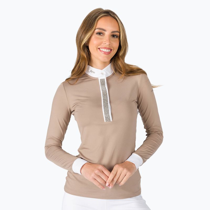 Camicia donna FERA Equestrian Stardust latte competition manica lunga